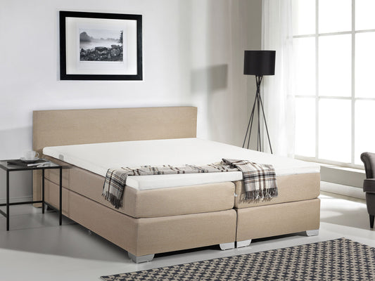 Boxspringbett Stoff PRESIDENT 180 x 200 cm Beige