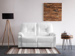 2-Sitzer Sofa Kunstleder weiss verstellbar BERGEN