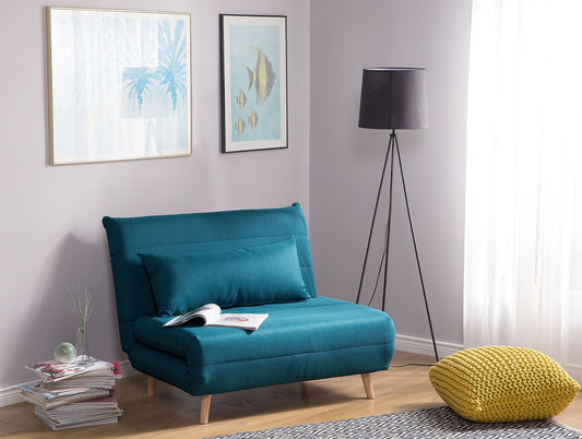 1-Sitzer Schlafsofa seeblau / hellbraun SETTEN