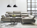 4-Sitzer Ecksofa Leder taupe linksseitig FARILA