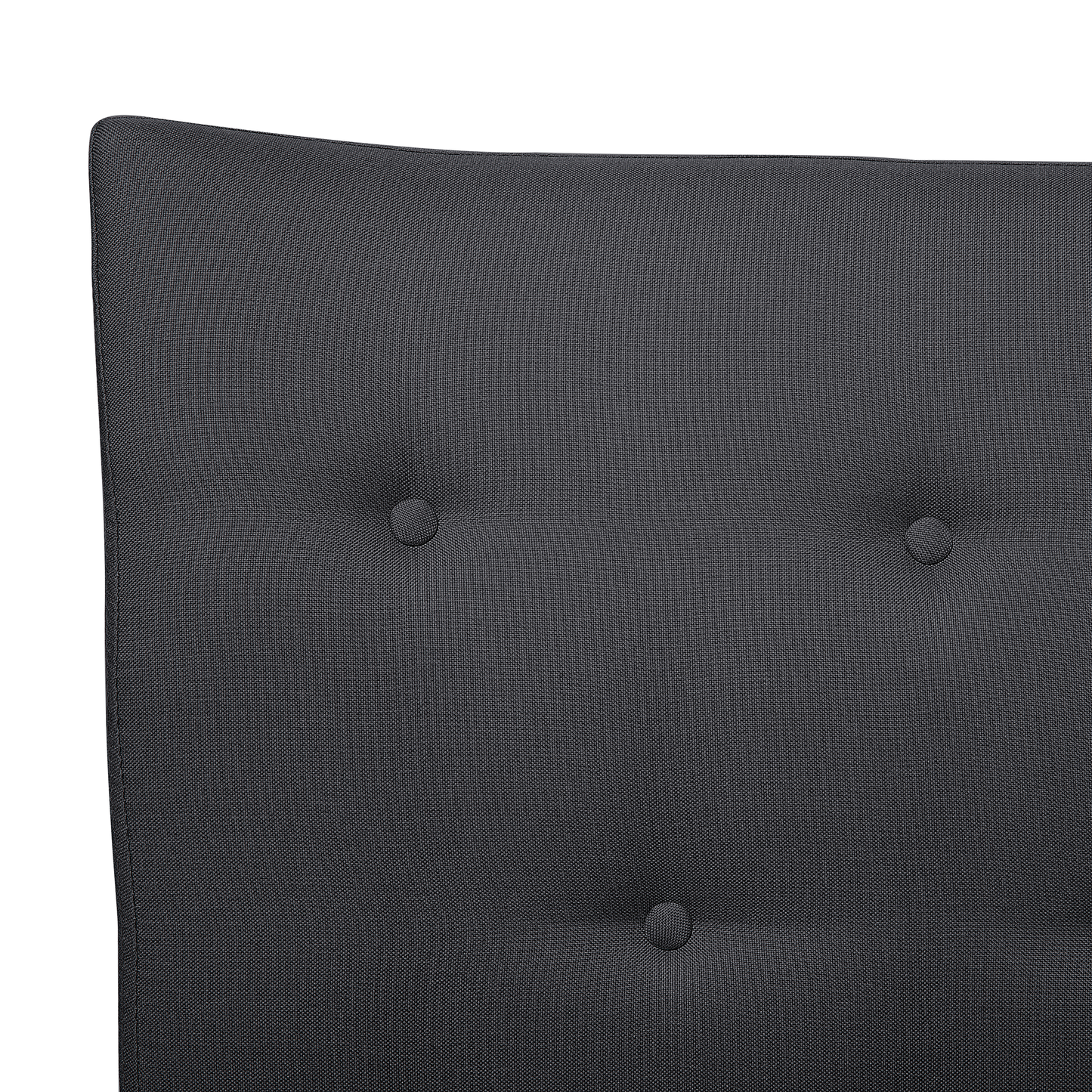Bett mit Lattenrost Stoff SAVERNE 180 x 200 cm Dunkelgrau