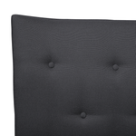 Bett mit Lattenrost Stoff SAVERNE 180 x 200 cm Dunkelgrau