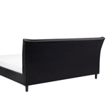 Bett mit Lattenrost Stoff SAVERNE 160 x 200 cm Dunkelgrau