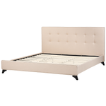 Bett mit Lattenrost Stoff AMBASSADOR 180 x 200 cm Beige