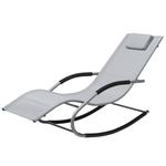 Gartenliege grau Textil Schaukelfunktion CARANO