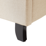 Bett mit Lattenrost Stoff BORDEAUX 160 x 200 cm Beige