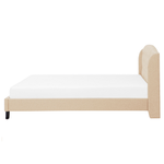 Bett mit Lattenrost Stoff BORDEAUX 160 x 200 cm Beige