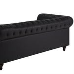 3-Sitzer Sofa Kunstleder schwarz CHESTERFIELD gross