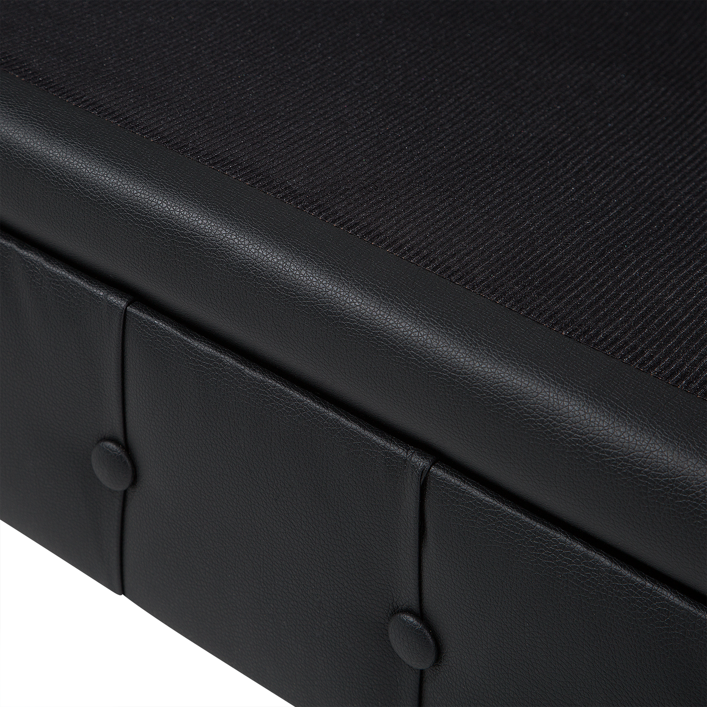 3-Sitzer Sofa Kunstleder schwarz CHESTERFIELD gross