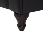 3-Sitzer Sofa Kunstleder schwarz CHESTERFIELD gross