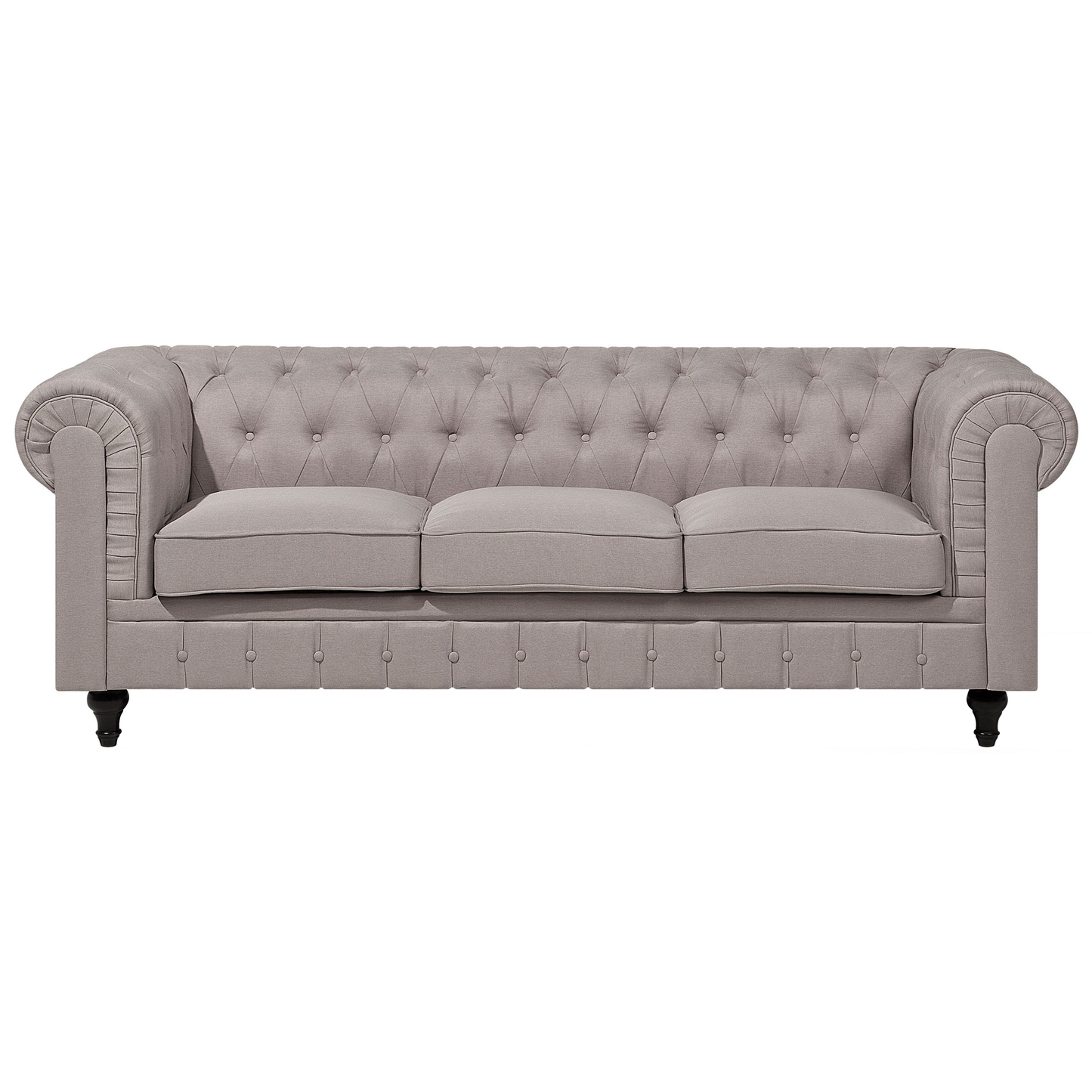 Ecksofa Polsterbezug beige rechtsseitig CHESTERFIELD