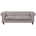 Ecksofa Polsterbezug beige rechtsseitig CHESTERFIELD