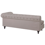 Ecksofa Polsterbezug beige rechtsseitig CHESTERFIELD