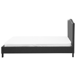 Bett mit Lattenrost Stoff MONTPELLIER 180 x 200 cm Dunkelgrau