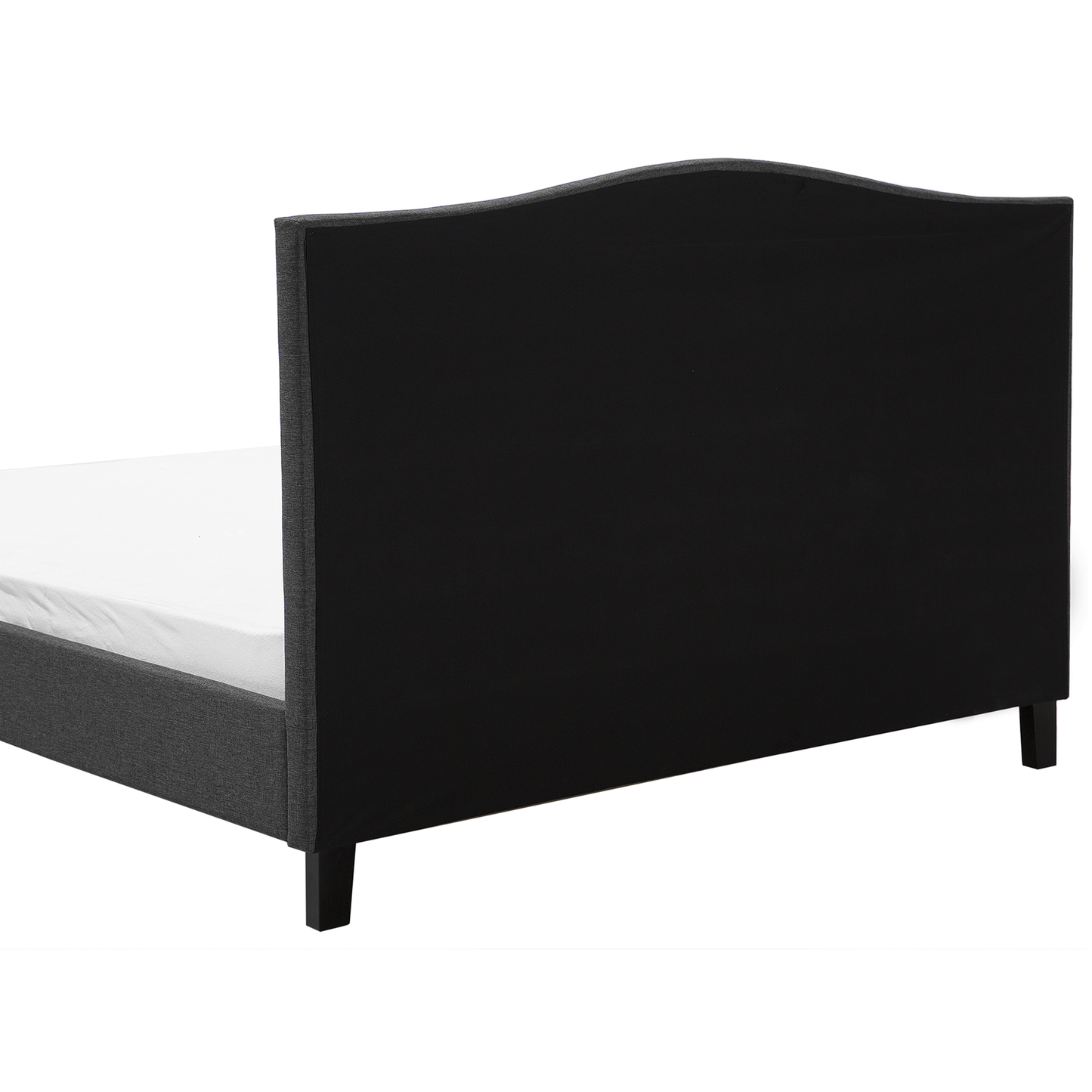 Bett mit Lattenrost Stoff MONTPELLIER 180 x 200 cm Dunkelgrau