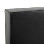 Boxspringbett Kunstleder PRESIDENT 160 x 200 cm Schwarz / Weiss