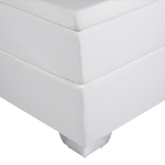 Boxspringbett Kunstleder PRESIDENT 160 x 200 cm Schwarz / Weiss