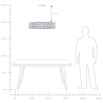 Hängelampe TENNA Metall Silber