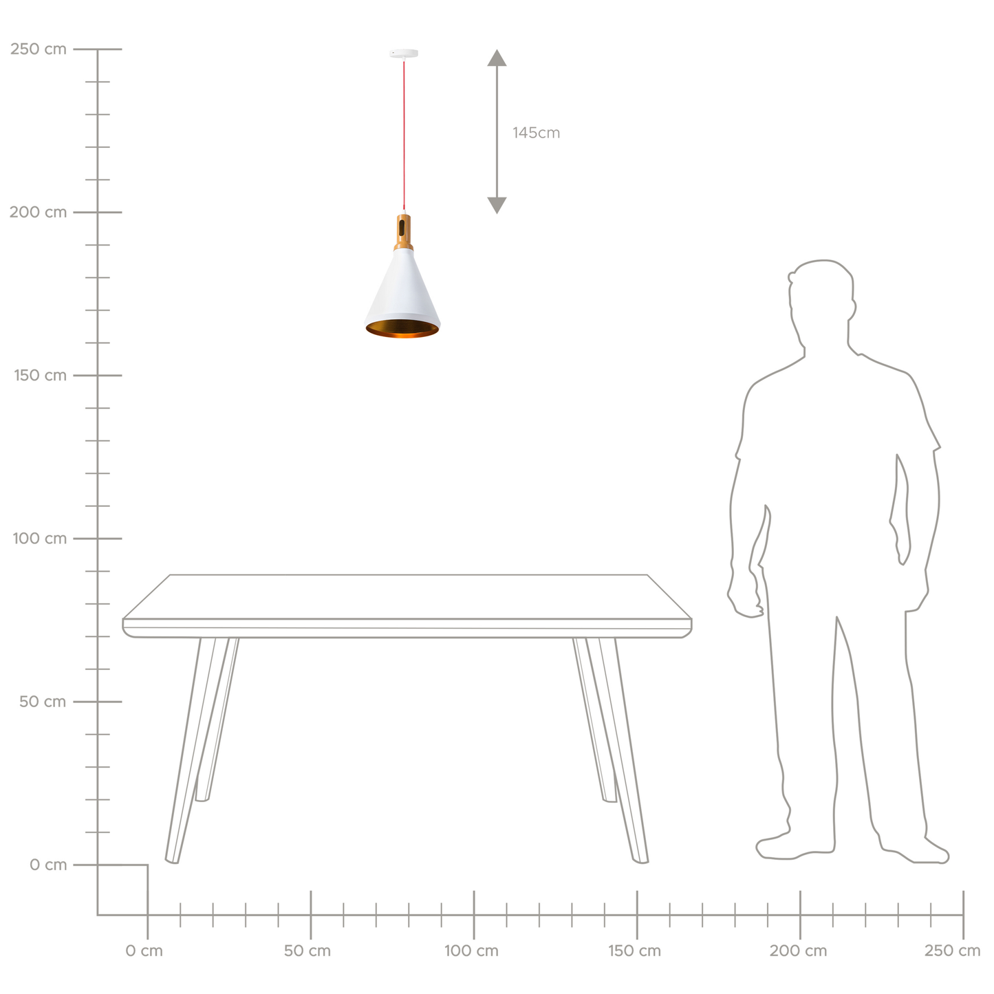 Hängelampe MACKENZIE Metall Weiss