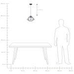 Hängelampe GUAM Metall Schwarz