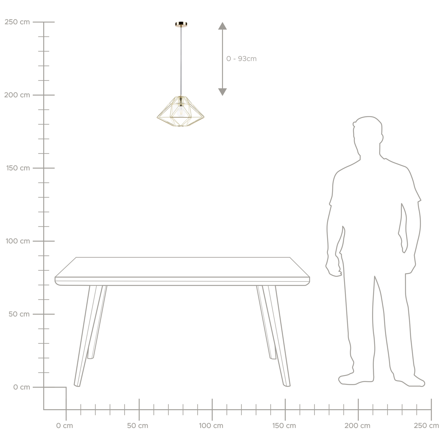 Hängelampe GUAM Metall Gold