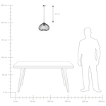 Hängelampe TORDINO Metall Schwarz