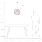 Hängelampe kupfer Kugelform LEMME