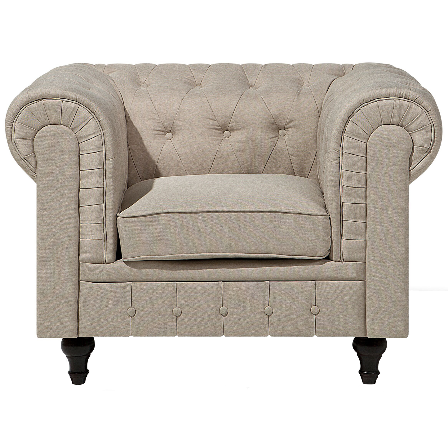 Sessel CHESTERFIELD Stoff Beige