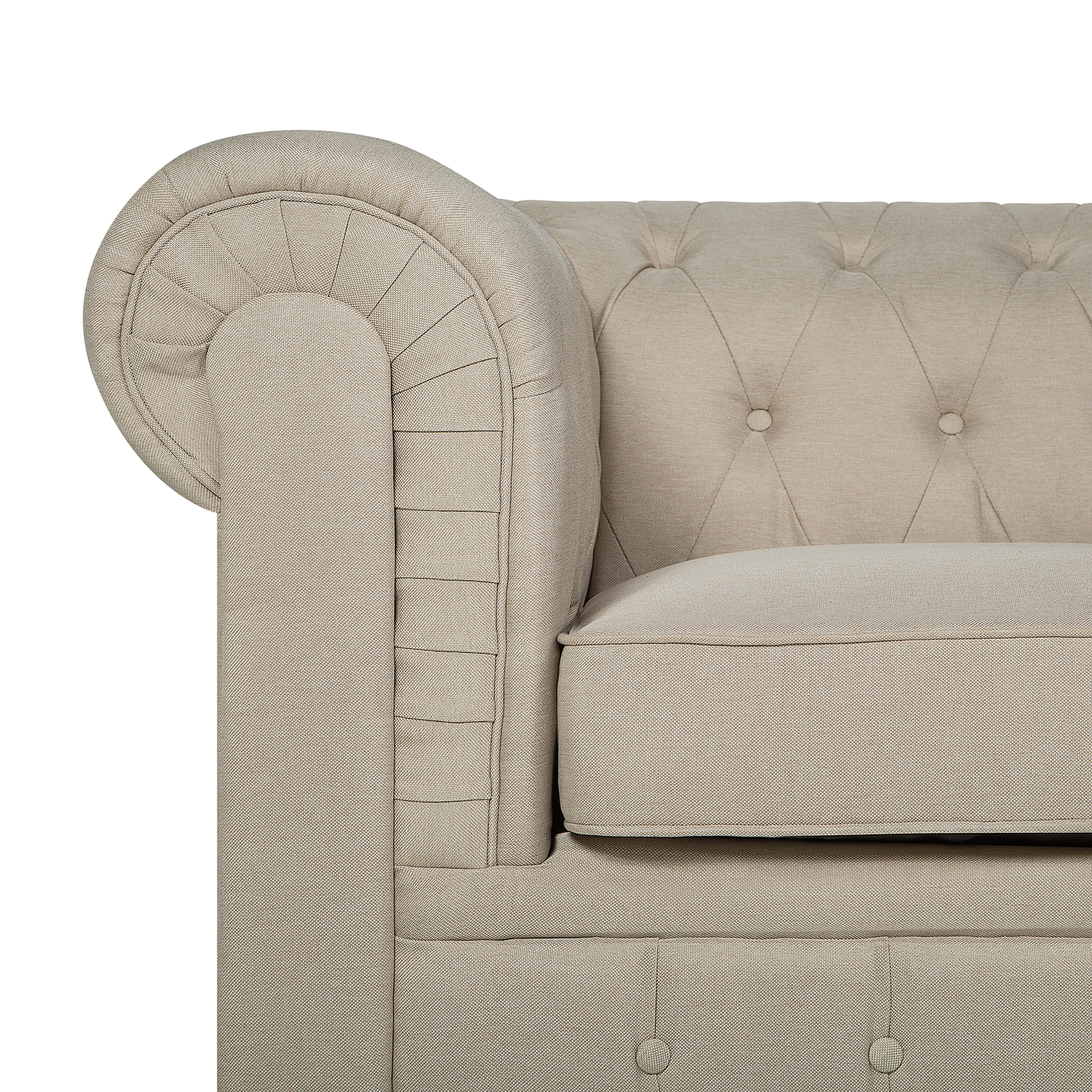 Sessel CHESTERFIELD Stoff Beige