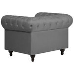 Sessel CHESTERFIELD Stoff Hellgrau