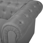 Sessel CHESTERFIELD Stoff Hellgrau
