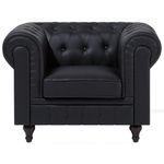 Sessel CHESTERFIELD Kunstleder Schwarz