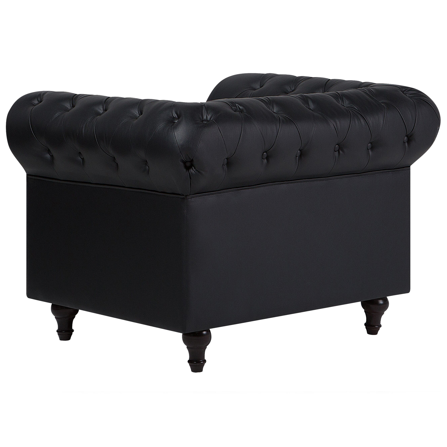 Sessel CHESTERFIELD Kunstleder Schwarz