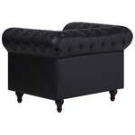 Sessel CHESTERFIELD Kunstleder Schwarz