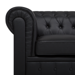 Sessel CHESTERFIELD Kunstleder Schwarz