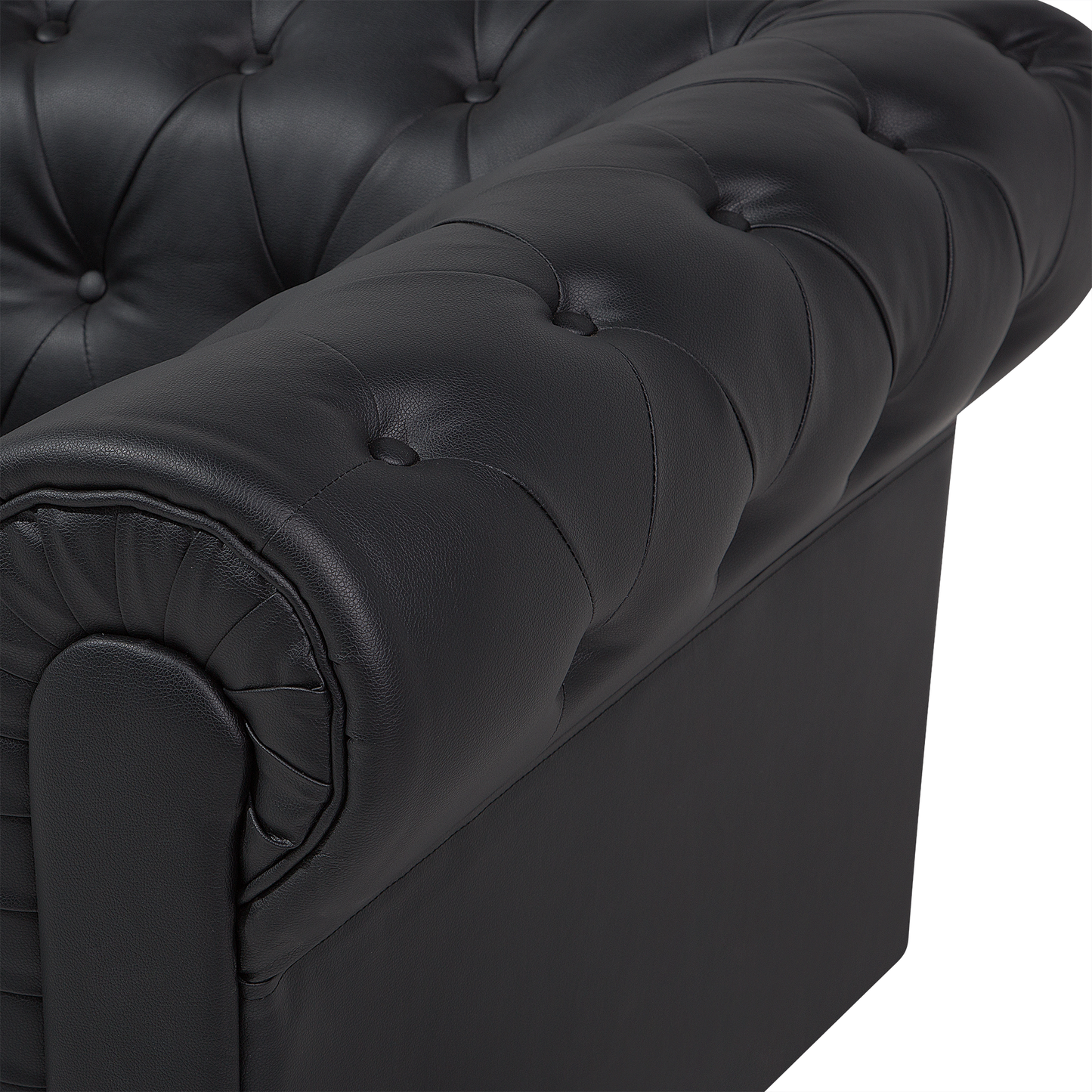 Sessel CHESTERFIELD Kunstleder Schwarz