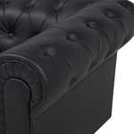 Sessel CHESTERFIELD Kunstleder Schwarz