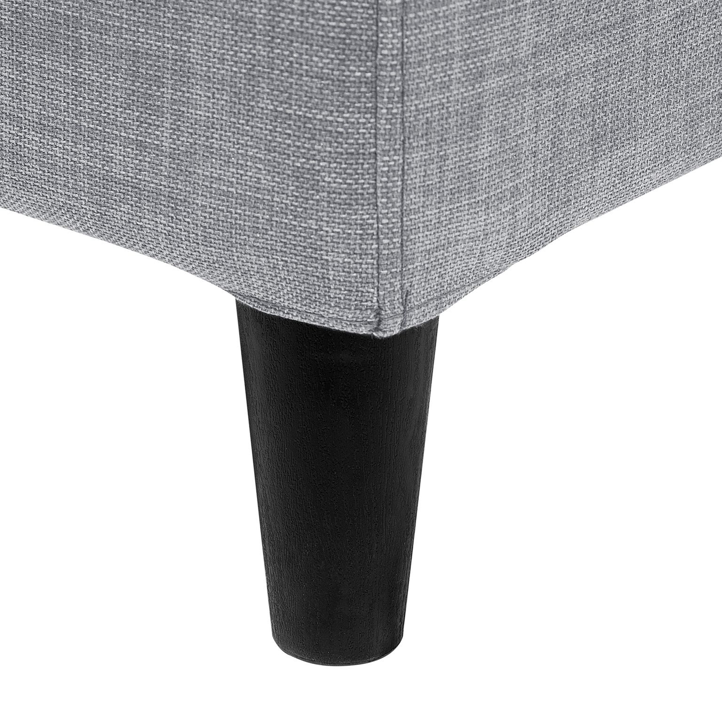 Bett mit LED Stoff FITOU 160 x 200 cm Hellgrau