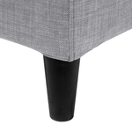 Bett mit LED Stoff FITOU 180 x 200 cm Hellgrau