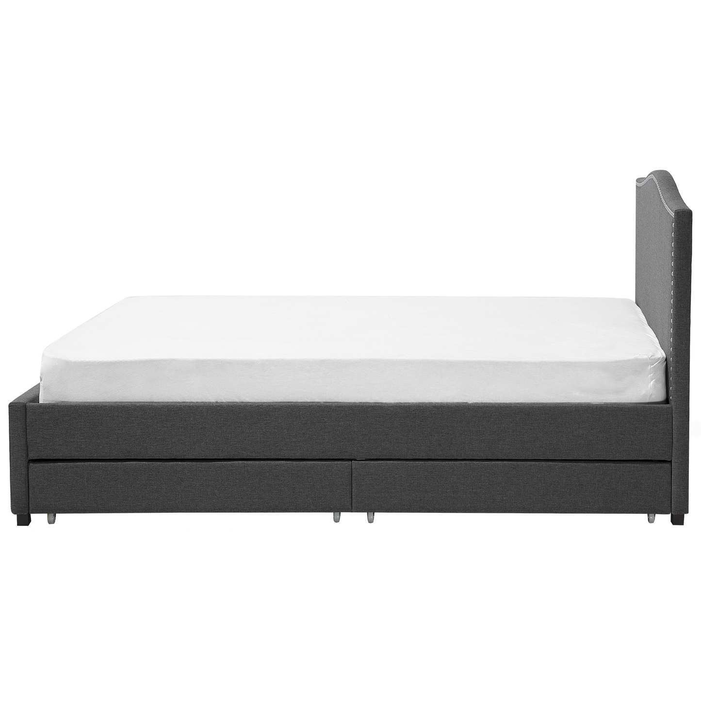 Bett mit Schubladen Stoff MONTPELLIER 180 x 200 cm LED Bunt