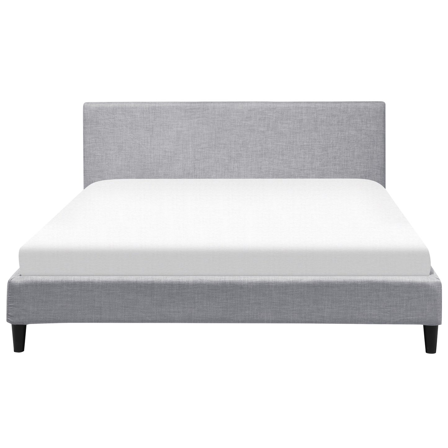 Bett mit Lattenrost Stoff FITOU 180 x 200 cm Hellgrau