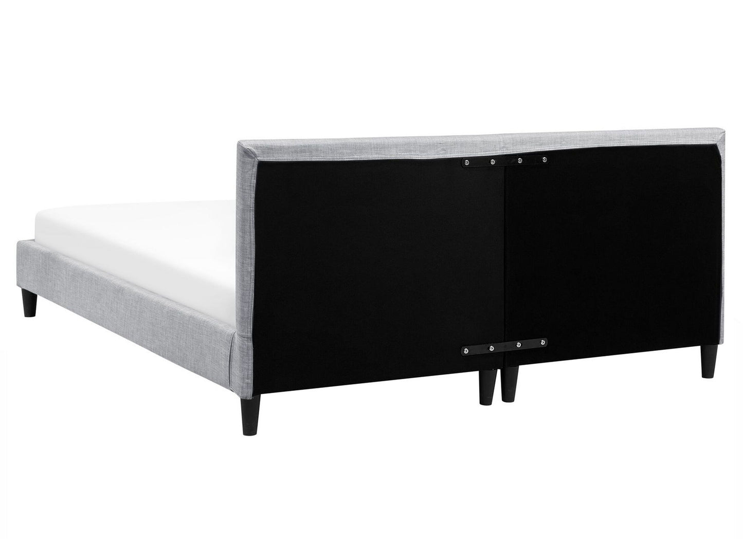 Bett mit Lattenrost Stoff FITOU 160 x 200 cm Hellgrau