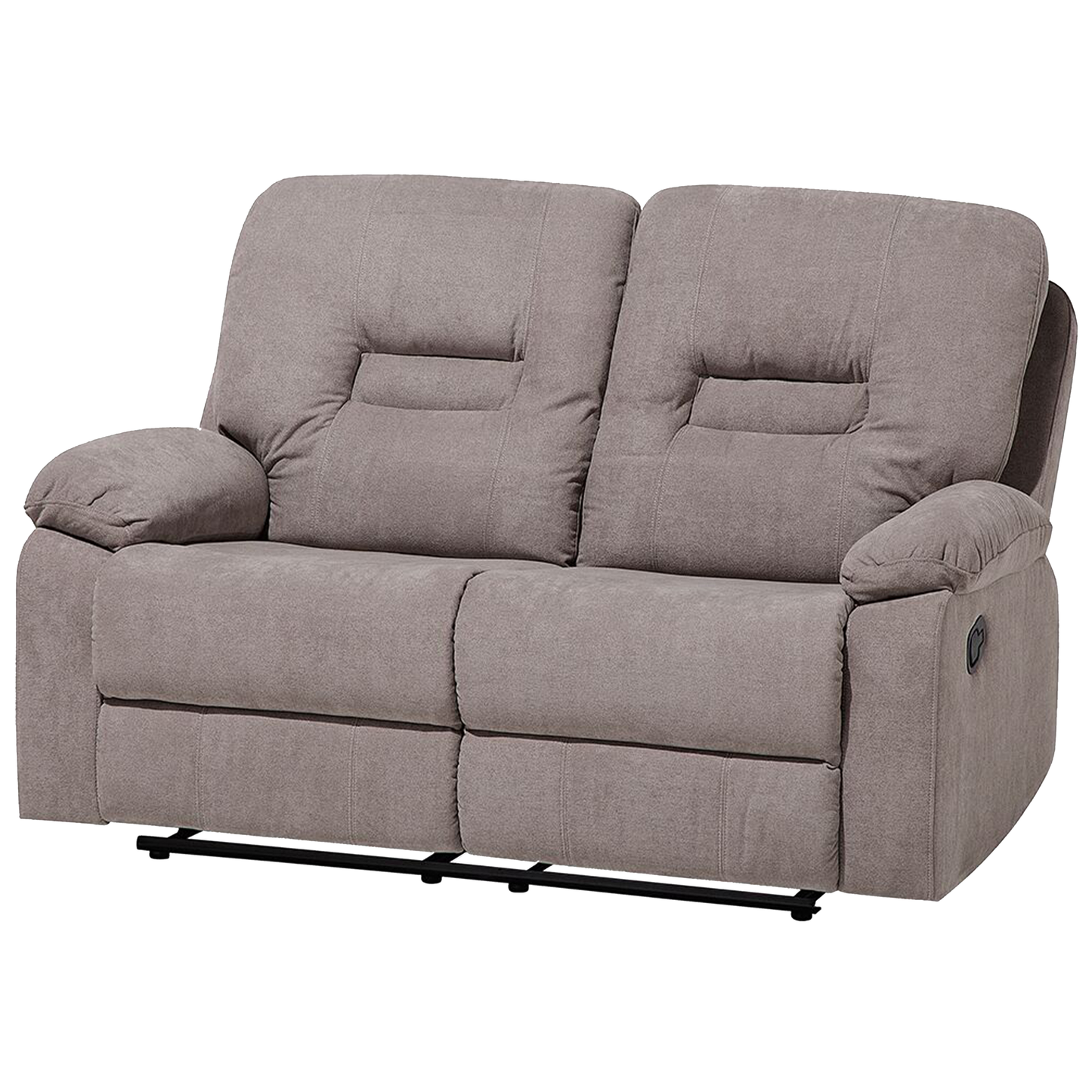 2-Sitzer Sofa Polsterbezug taupe verstellbar BERGEN