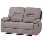 2-Sitzer Sofa Polsterbezug taupe verstellbar BERGEN