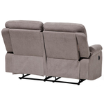 2-Sitzer Sofa Polsterbezug taupe verstellbar BERGEN