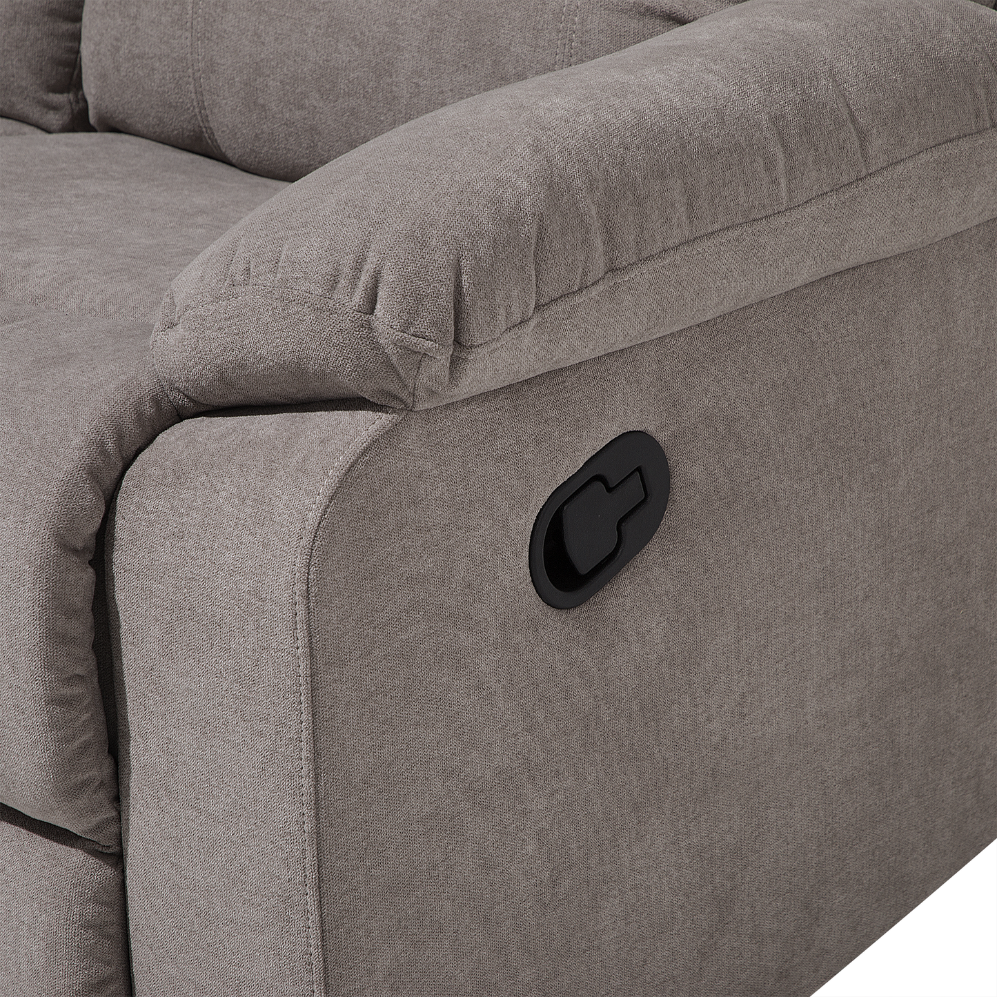2-Sitzer Sofa Polsterbezug taupe verstellbar BERGEN