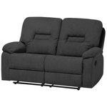 2-Sitzer Sofa Polsterbezug dunkelgrau verstellbar BERGEN