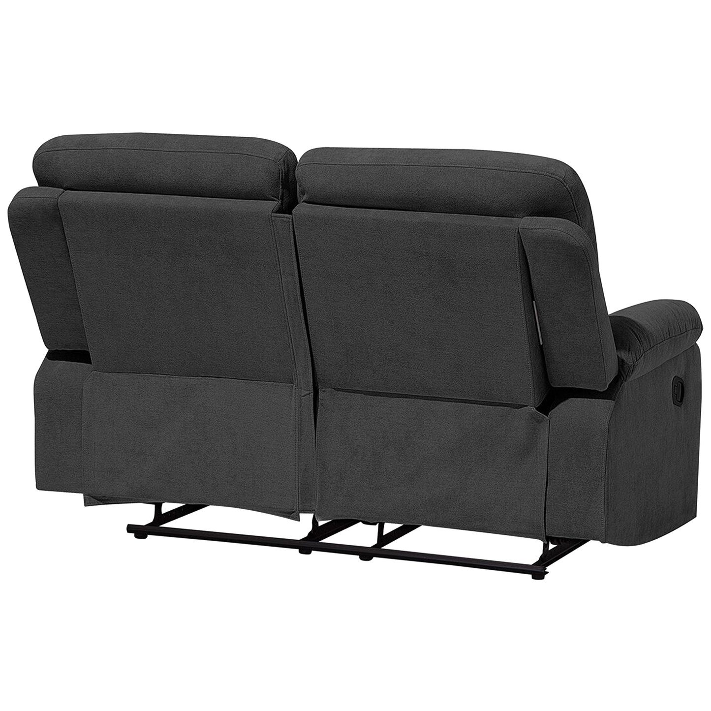 2-Sitzer Sofa Polsterbezug dunkelgrau verstellbar BERGEN