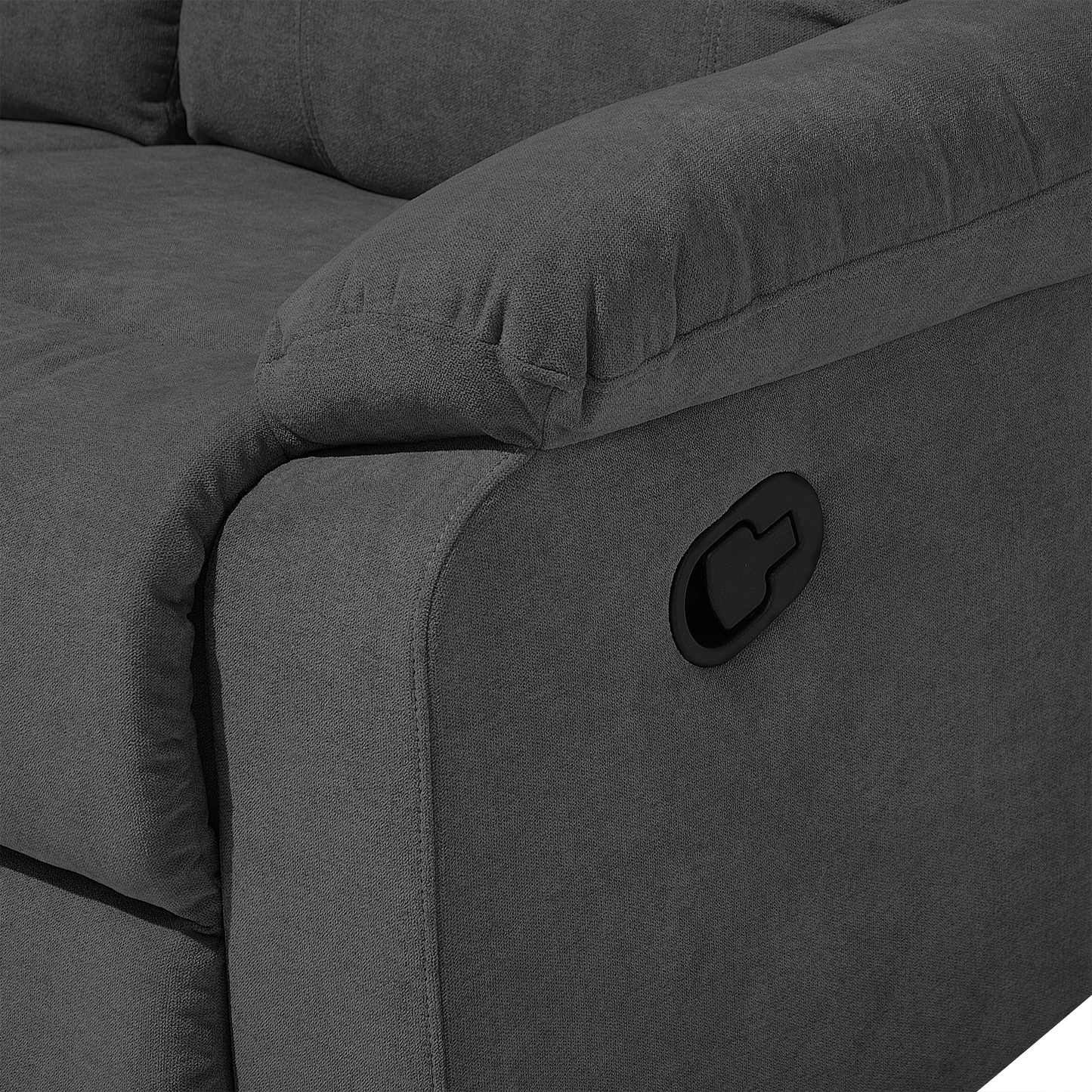 2-Sitzer Sofa Polsterbezug dunkelgrau verstellbar BERGEN