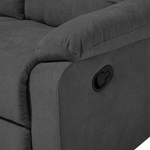 2-Sitzer Sofa Polsterbezug dunkelgrau verstellbar BERGEN